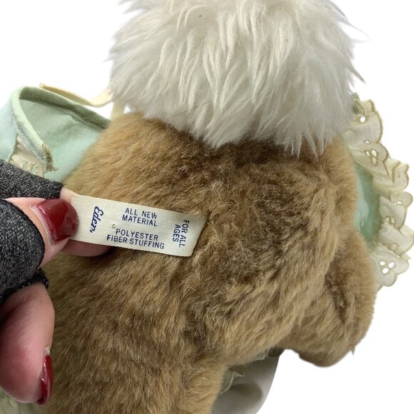 Vtg Eden Beatrix Potter Mrs. Rabbit Plush Bunny Toy Basket & Blue Dress - Picture 5 of 6